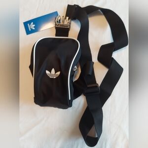 NEW Adidas Sling Bag With Adjustable Strap - Black And White